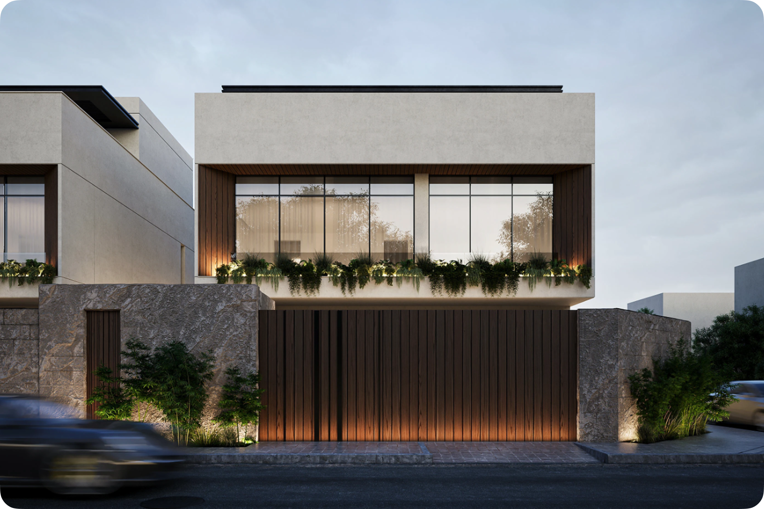 Architecture — clean residential facade in Cyprus